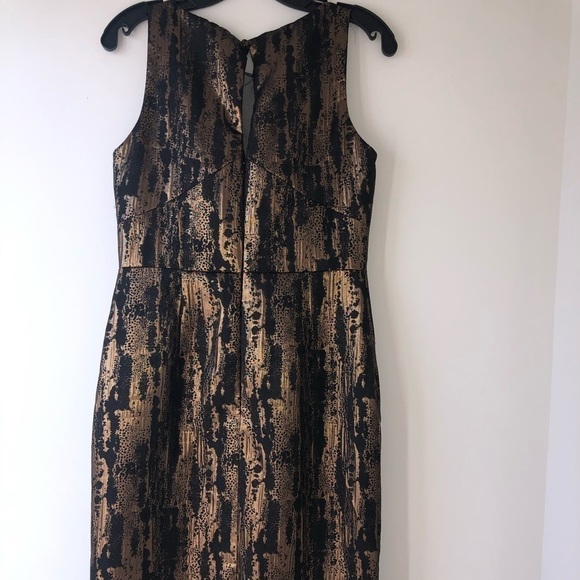 𝅺NWOT S Collections Black and Gold Cocktail Dress size 6 - Picture 9 of 16